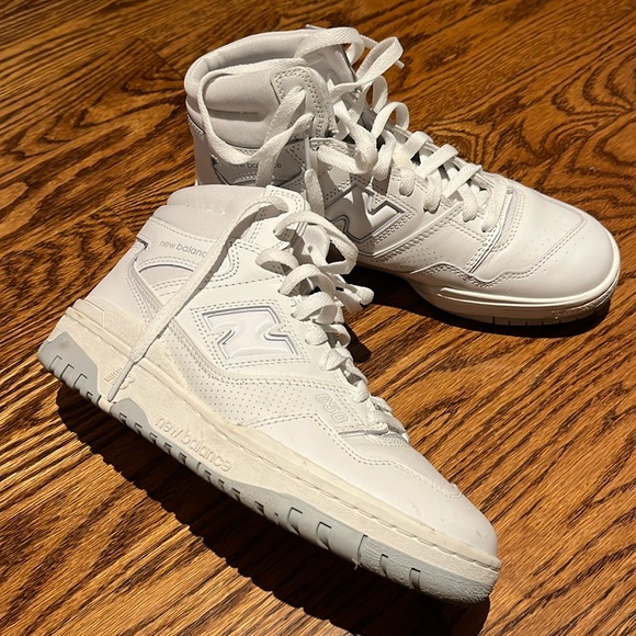 New Balance White 650 Sneakers - Picture 1 of 7